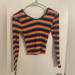 Cropped long sleeve Korean shirt